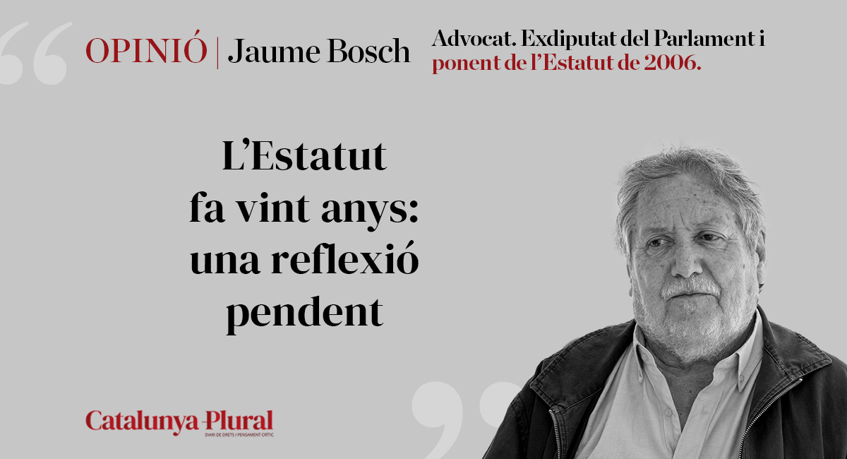 L’Estatut fa vint anys: una reflexió pendent